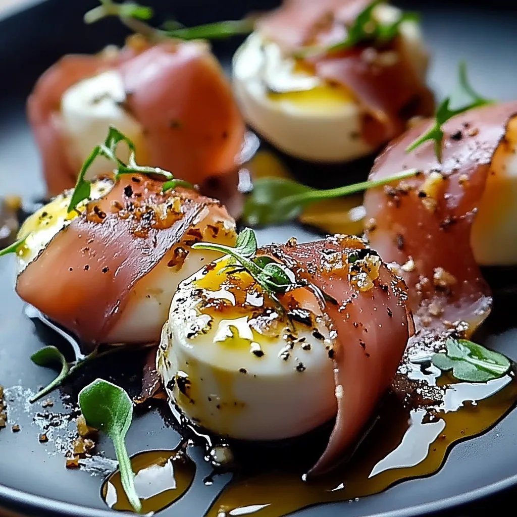 Prosciutto Wrapped Mozzarella Bites