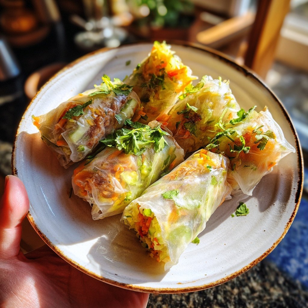 Super Bowl Veggie Spring Rolls