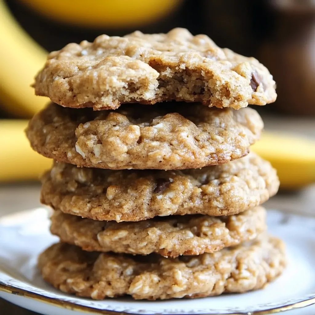 Chewy Banana Oatmeal Cookies