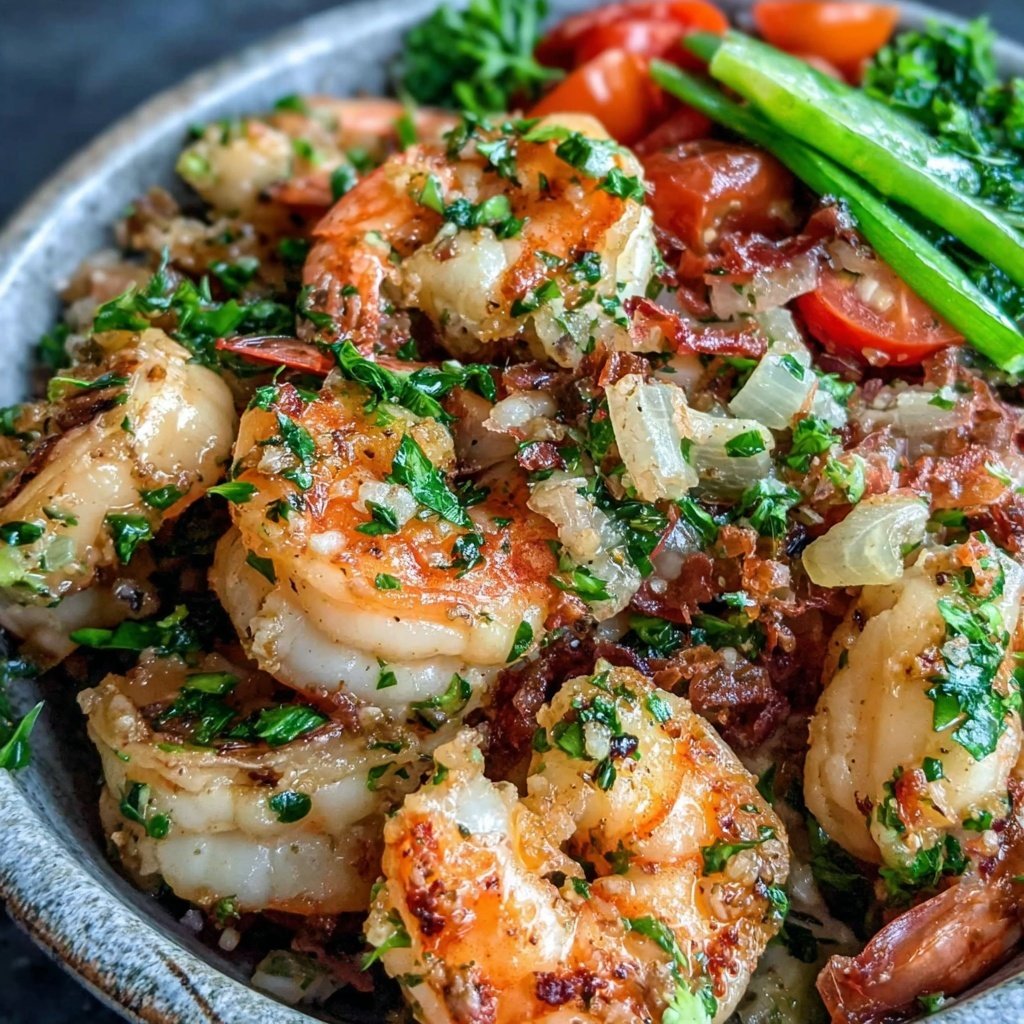 Healthy Lemon Garlic Shrimp Bowl