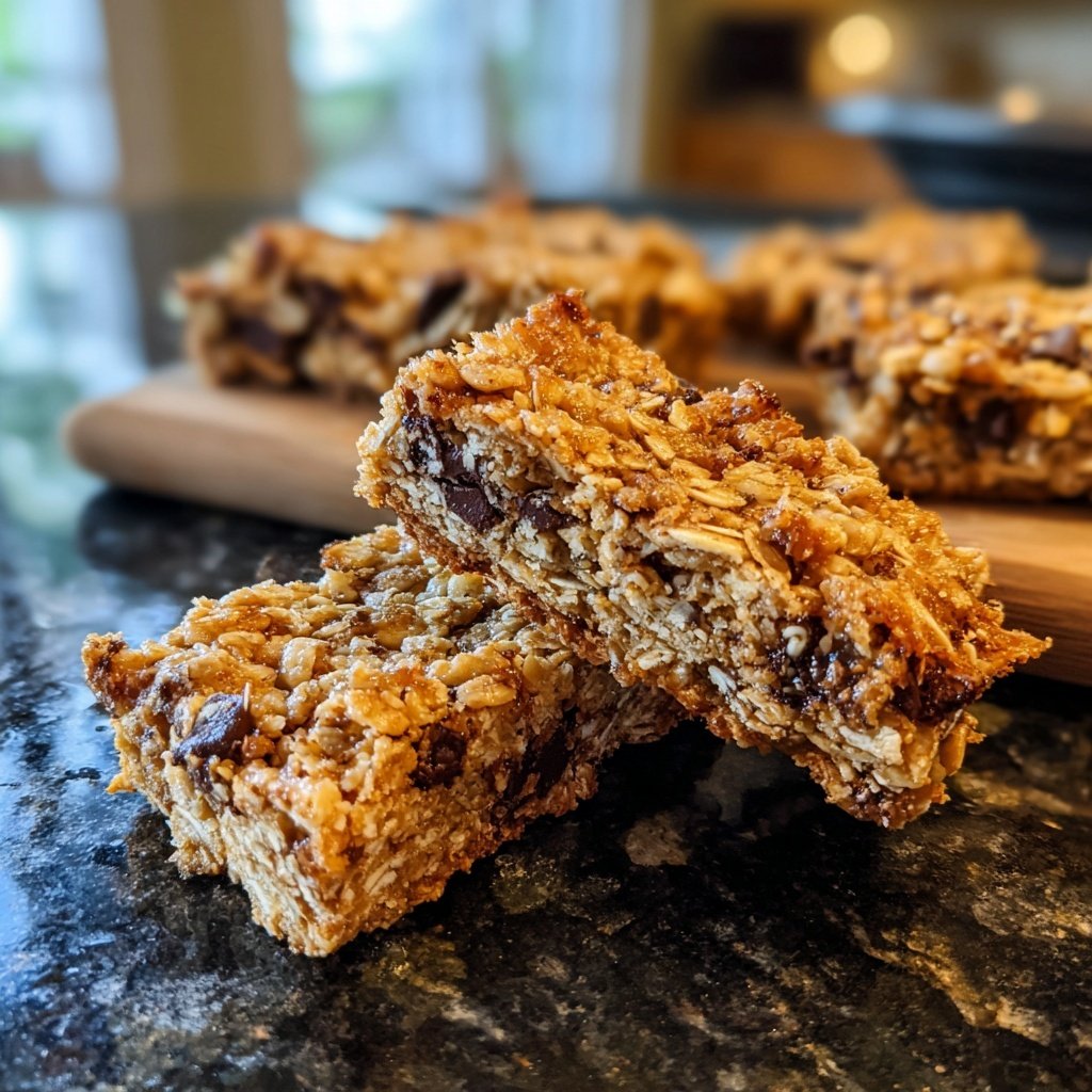 Healthy Snack Peanut Butter Oat Bars