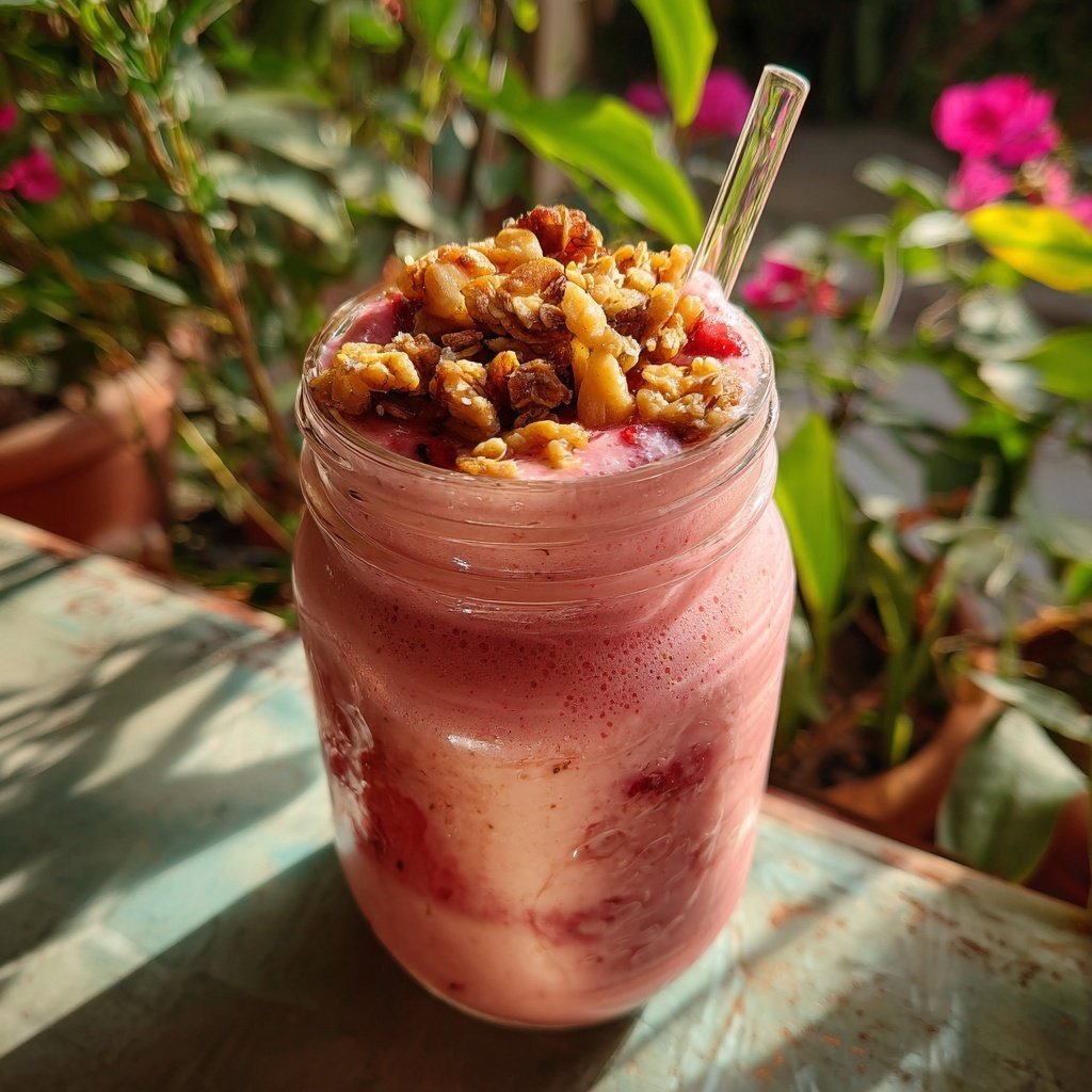 Strawberry Yogurt Breakfast Smoothie