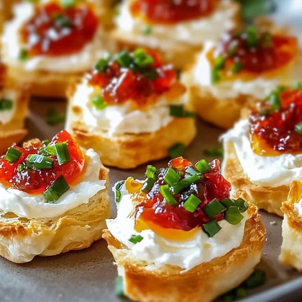Quick Pepper Jelly Cream Cheese Appetizer Dip and Bites