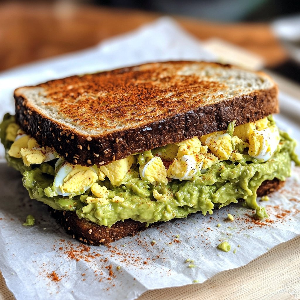 Budget-Friendly Avocado Egg Salad Sandwich Lunch