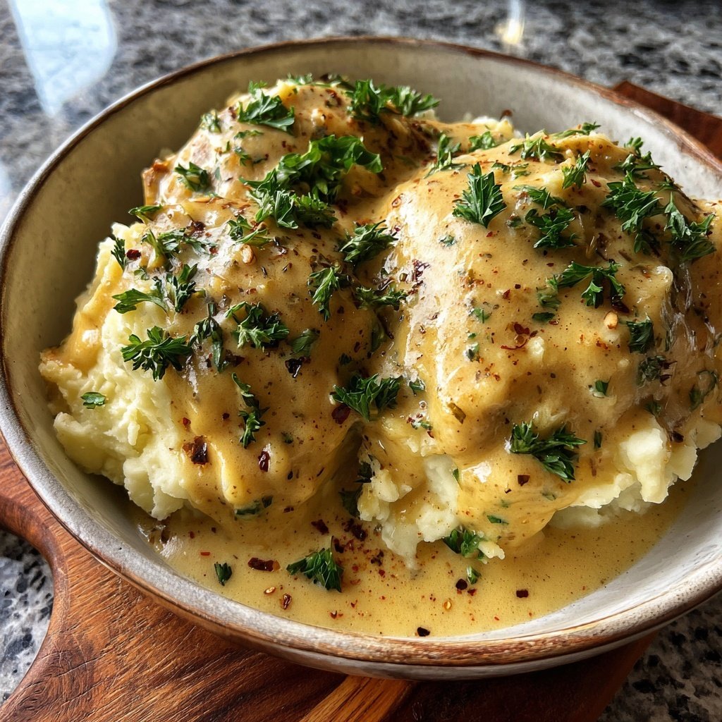 Comfort Food Creamy Chicken and Mashed Potatoes